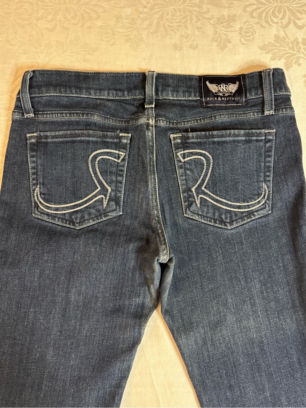 Rock & Republic Womens Jeans 28 Dark Wash Low Rise Bootcut Y2K Designer Denim